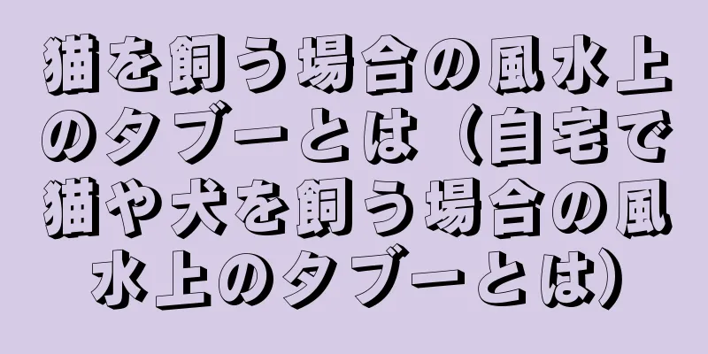 猫を飼う場合の風水上のタブーとは（自宅で猫や犬を飼う場合の風水上のタブーとは）