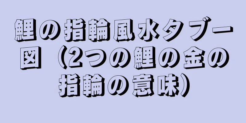 鯉の指輪風水タブー図（2つの鯉の金の指輪の意味）