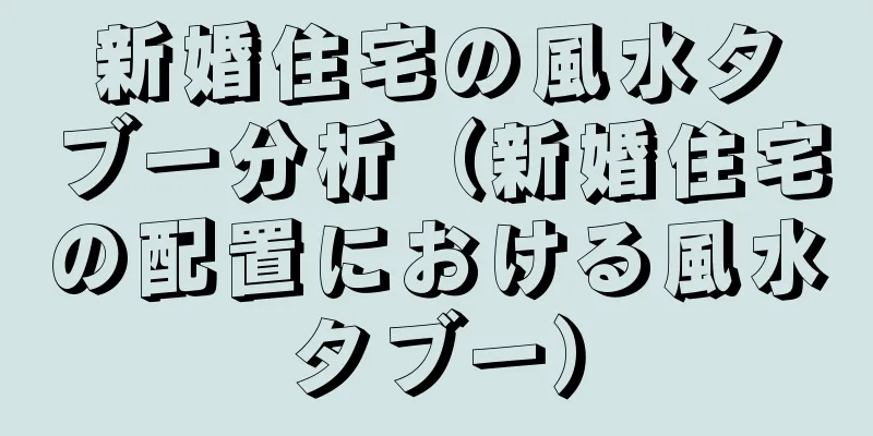 新婚住宅の風水タブー分析（新婚住宅の配置における風水タブー）