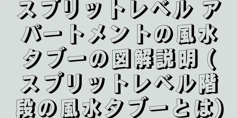 スプリットレベル アパートメントの風水タブーの図解説明 (スプリットレベル階段の風水タブーとは)