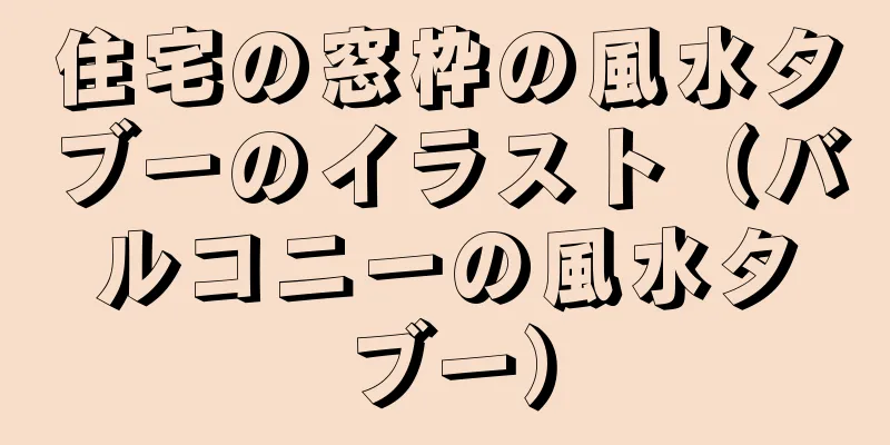 住宅の窓枠の風水タブーのイラスト（バルコニーの風水タブー）
