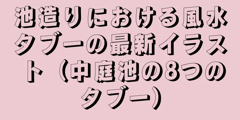 池造りにおける風水タブーの最新イラスト（中庭池の8つのタブー）