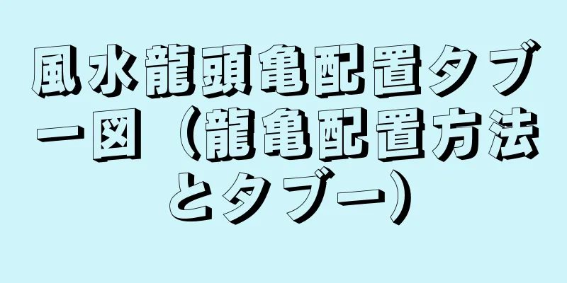 風水龍頭亀配置タブー図（龍亀配置方法とタブー）