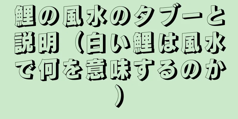 鯉の風水のタブーと説明（白い鯉は風水で何を意味するのか）
