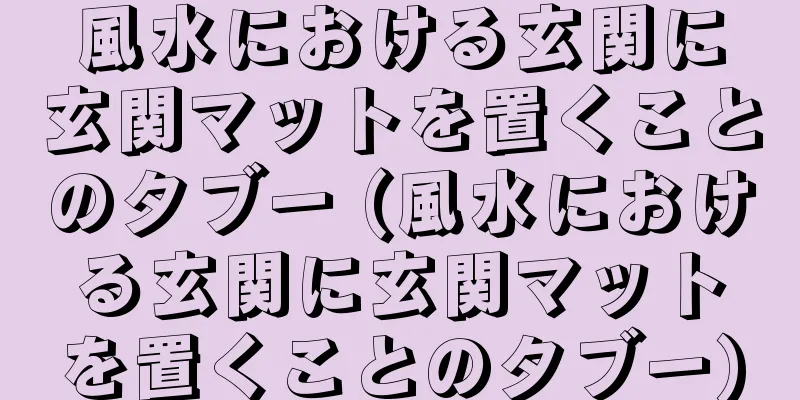 風水における玄関に玄関マットを置くことのタブー (風水における玄関に玄関マットを置くことのタブー)