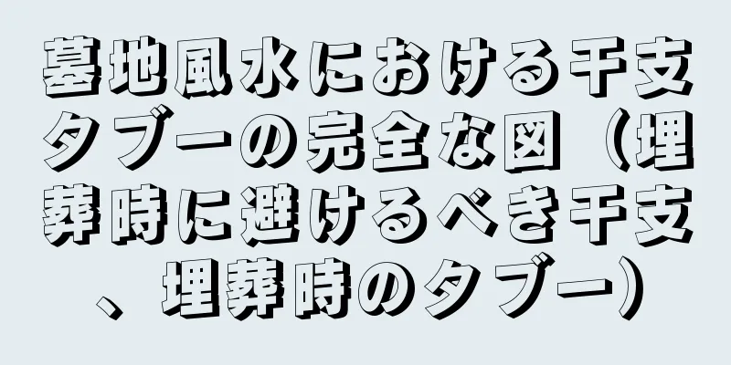 墓地風水における干支タブーの完全な図（埋葬時に避けるべき干支、埋葬時のタブー）