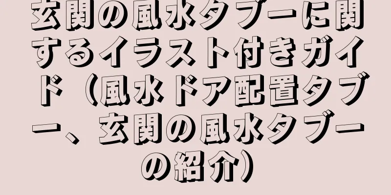 玄関の風水タブーに関するイラスト付きガイド（風水ドア配置タブー、玄関の風水タブーの紹介）