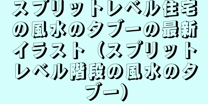 スプリットレベル住宅の風水のタブーの最新イラスト（スプリットレベル階段の風水のタブー）