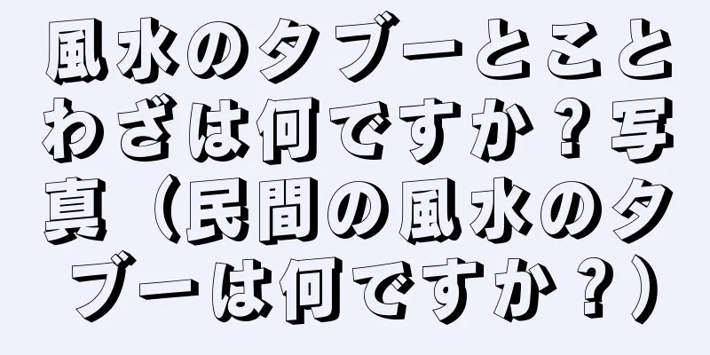 風水のタブーとことわざは何ですか？写真（民間の風水のタブーは何ですか？）
