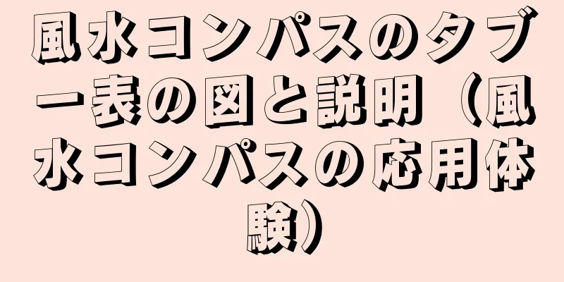 風水コンパスのタブー表の図と説明（風水コンパスの応用体験）