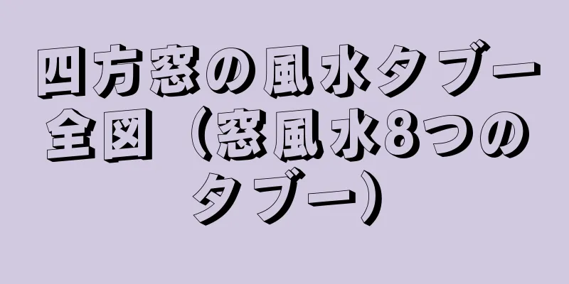 四方窓の風水タブー全図（窓風水8つのタブー）