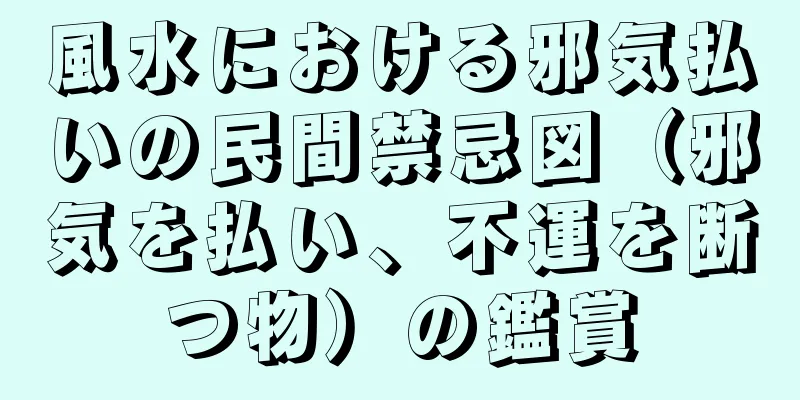 風水における邪気払いの民間禁忌図（邪気を払い、不運を断つ物）の鑑賞