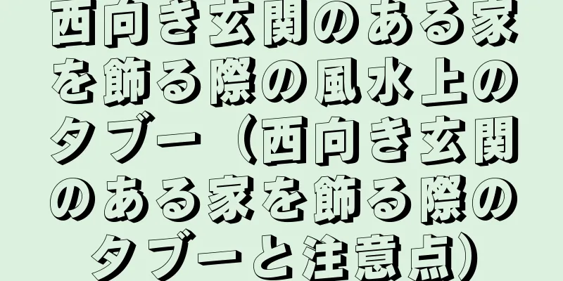 西向き玄関のある家を飾る際の風水上のタブー（西向き玄関のある家を飾る際のタブーと注意点）