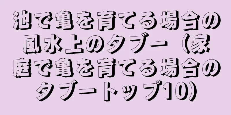 池で亀を育てる場合の風水上のタブー（家庭で亀を育てる場合のタブートップ10）