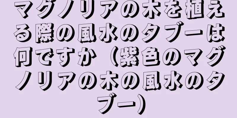 マグノリアの木を植える際の風水のタブーは何ですか（紫色のマグノリアの木の風水のタブー）