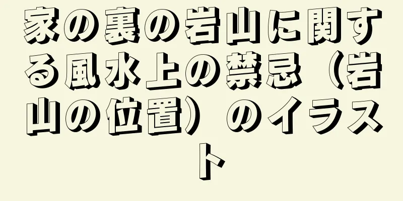 家の裏の岩山に関する風水上の禁忌（岩山の位置）のイラスト