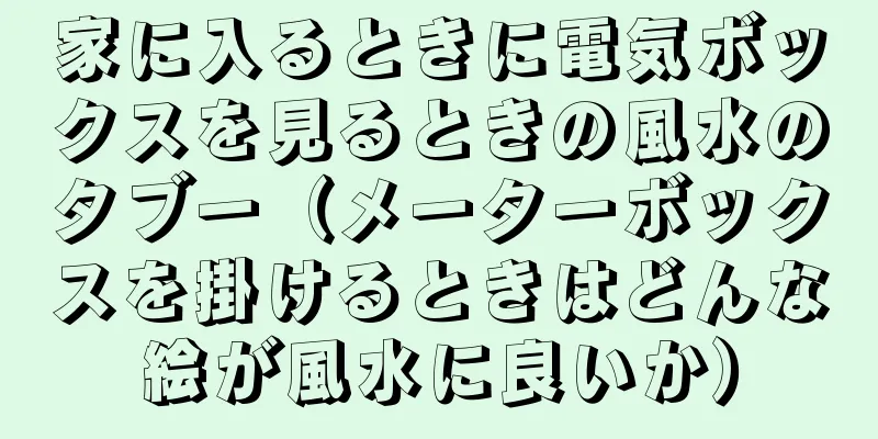 家に入るときに電気ボックスを見るときの風水のタブー（メーターボックスを掛けるときはどんな絵が風水に良いか）