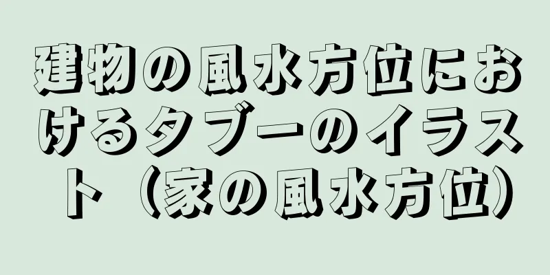 建物の風水方位におけるタブーのイラスト（家の風水方位）