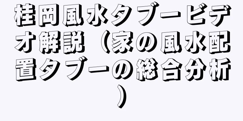 桂岡風水タブービデオ解説（家の風水配置タブーの総合分析）