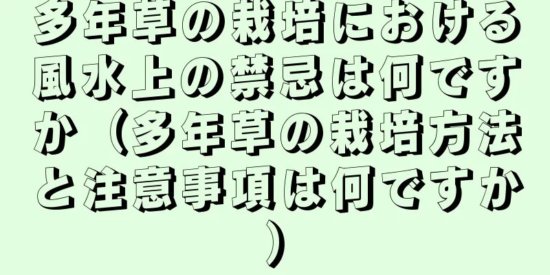 多年草の栽培における風水上の禁忌は何ですか（多年草の栽培方法と注意事項は何ですか）