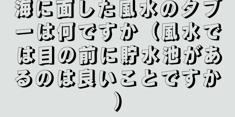 海に面した風水のタブーは何ですか（風水では目の前に貯水池があるのは良いことですか）