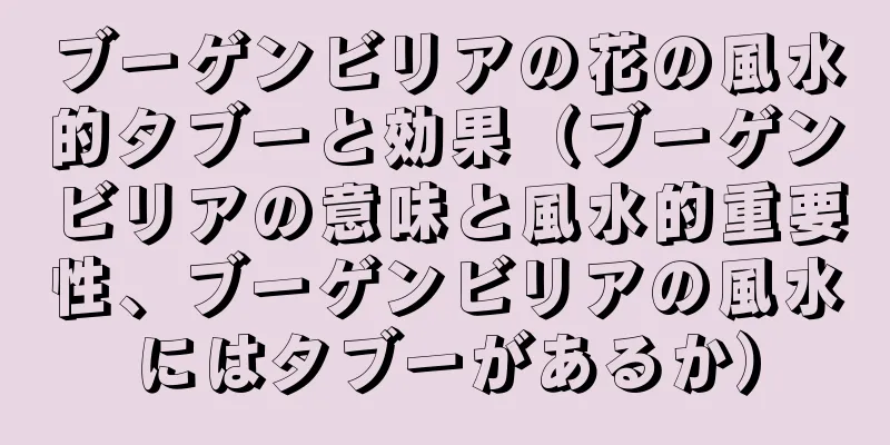 ブーゲンビリアの花の風水的タブーと効果（ブーゲンビリアの意味と風水的重要性、ブーゲンビリアの風水にはタブーがあるか）
