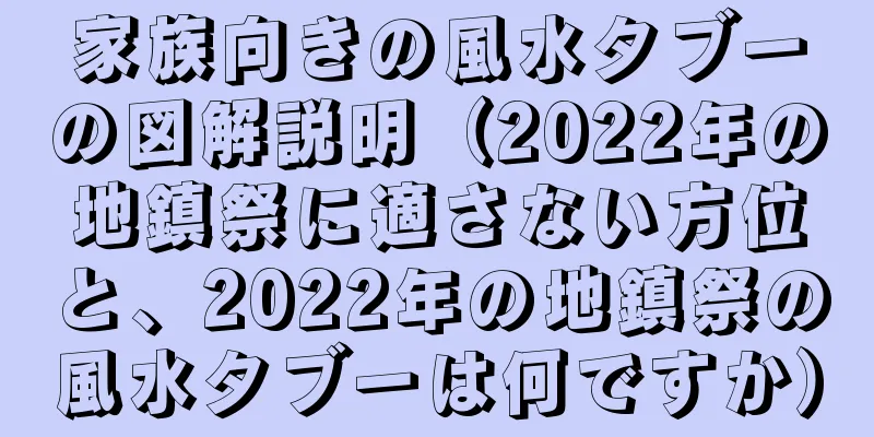 家族向きの風水タブーの図解説明（2022年の地鎮祭に適さない方位と、2022年の地鎮祭の風水タブーは何ですか）