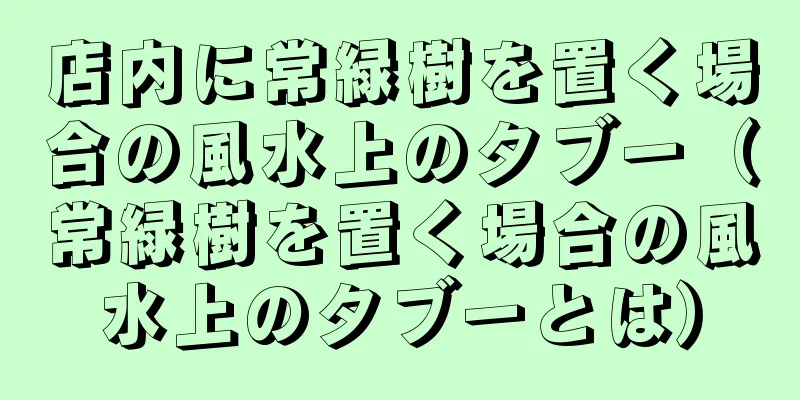 店内に常緑樹を置く場合の風水上のタブー（常緑樹を置く場合の風水上のタブーとは）