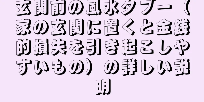 玄関前の風水タブー（家の玄関に置くと金銭的損失を引き起こしやすいもの）の詳しい説明