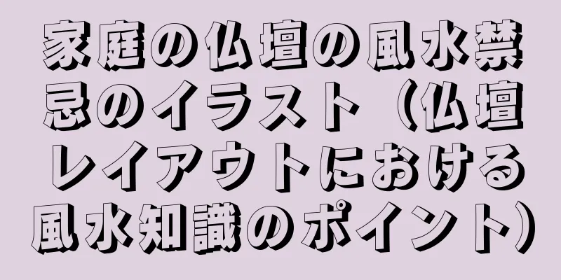 家庭の仏壇の風水禁忌のイラスト（仏壇レイアウトにおける風水知識のポイント）