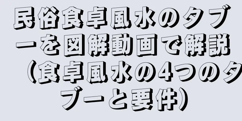 民俗食卓風水のタブーを図解動画で解説（食卓風水の4つのタブーと要件）