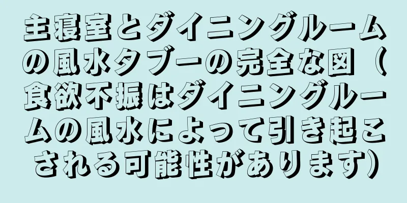 主寝室とダイニングルームの風水タブーの完全な図（食欲不振はダイニングルームの風水によって引き起こされる可能性があります）