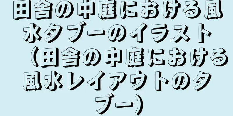 田舎の中庭における風水タブーのイラスト（田舎の中庭における風水レイアウトのタブー）