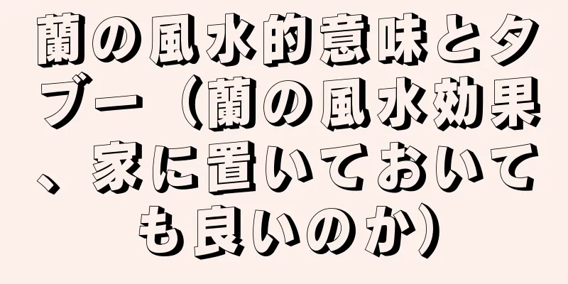 蘭の風水的意味とタブー（蘭の風水効果、家に置いておいても良いのか）