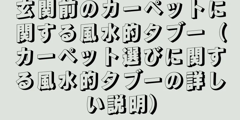 玄関前のカーペットに関する風水的タブー（カーペット選びに関する風水的タブーの詳しい説明）
