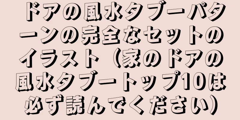 ドアの風水タブーパターンの完全なセットのイラスト（家のドアの風水タブートップ10は必ず読んでください）