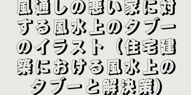 風通しの悪い家に対する風水上のタブーのイラスト（住宅建築における風水上のタブーと解決策）