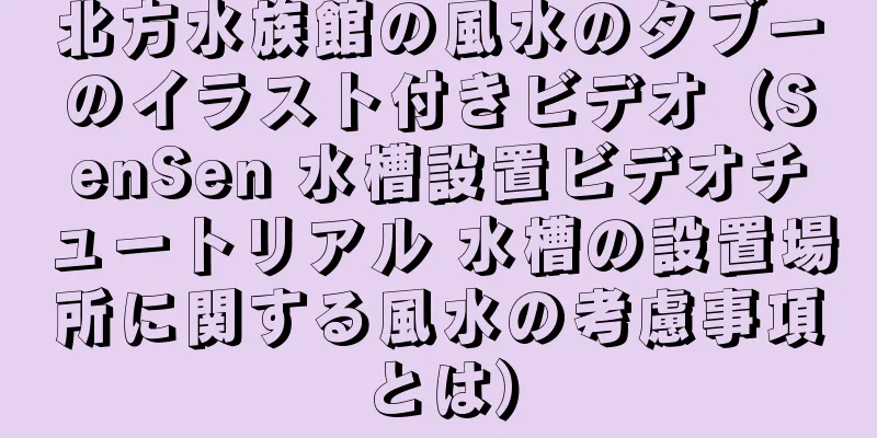 北方水族館の風水のタブーのイラスト付きビデオ（SenSen 水槽設置ビデオチュートリアル 水槽の設置場所に関する風水の考慮事項とは）