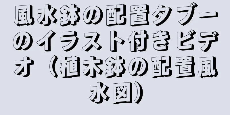風水鉢の配置タブーのイラスト付きビデオ（植木鉢の配置風水図）