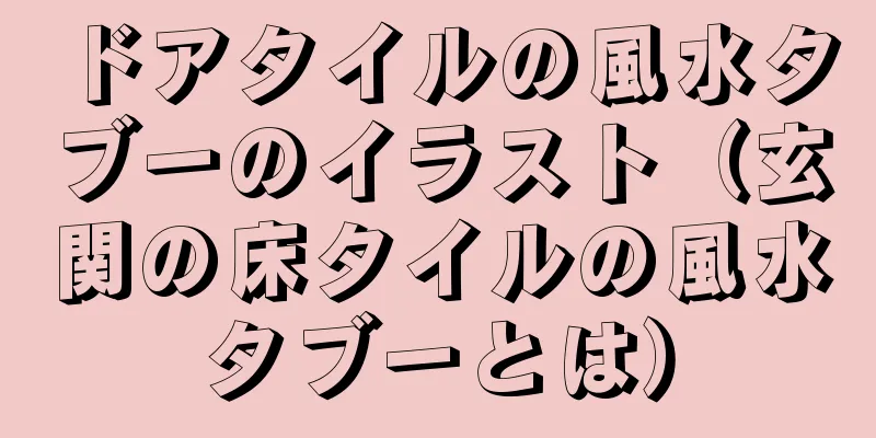 ドアタイルの風水タブーのイラスト（玄関の床タイルの風水タブーとは）
