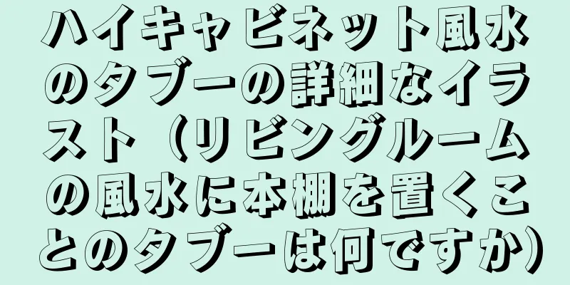 ハイキャビネット風水のタブーの詳細なイラスト（リビングルームの風水に本棚を置くことのタブーは何ですか）