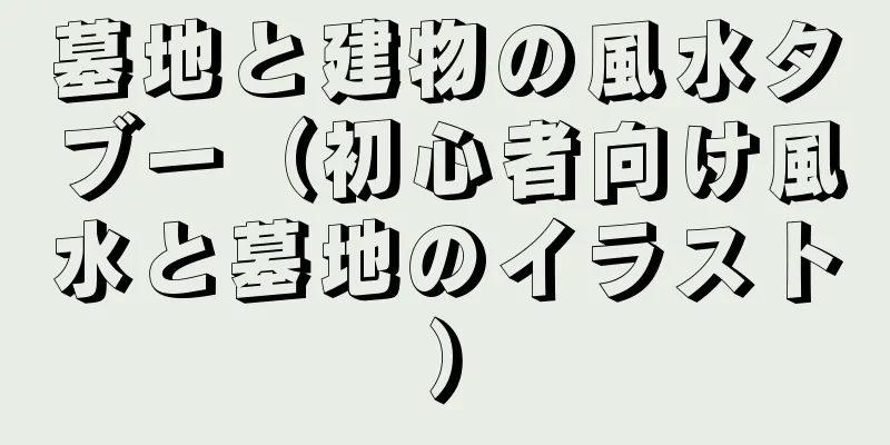 墓地と建物の風水タブー（初心者向け風水と墓地のイラスト）