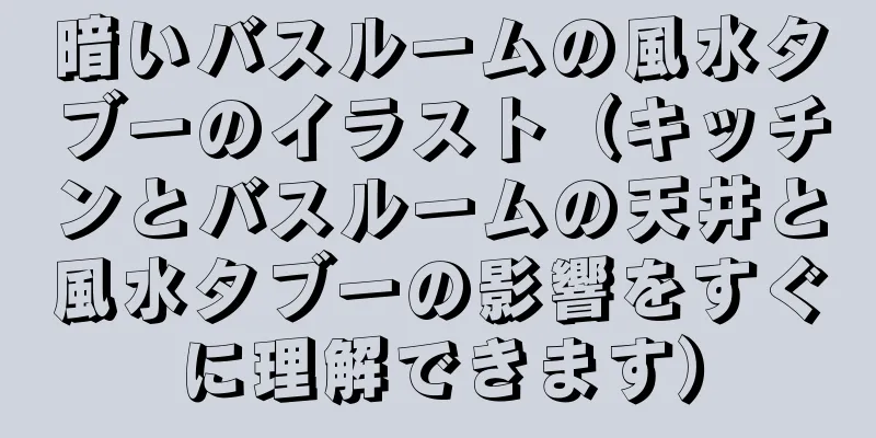 暗いバスルームの風水タブーのイラスト（キッチンとバスルームの天井と風水タブーの影響をすぐに理解できます）