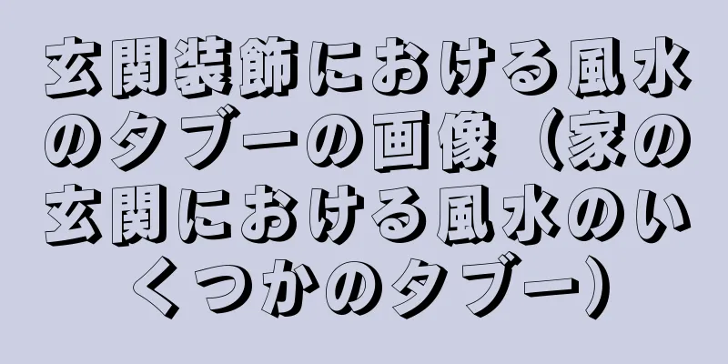 玄関装飾における風水のタブーの画像（家の玄関における風水のいくつかのタブー）