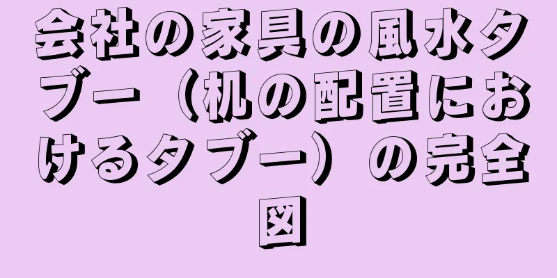 会社の家具の風水タブー（机の配置におけるタブー）の完全図