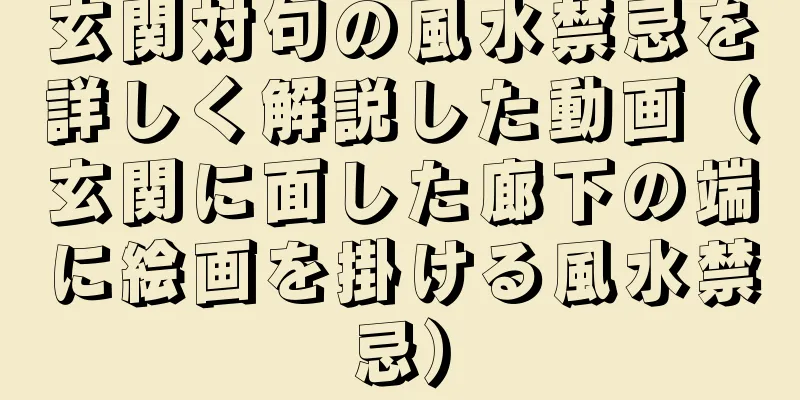 玄関対句の風水禁忌を詳しく解説した動画（玄関に面した廊下の端に絵画を掛ける風水禁忌）