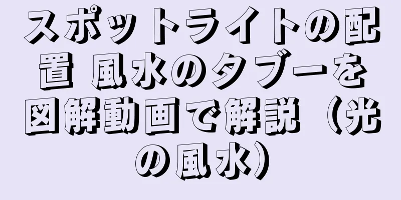 スポットライトの配置 風水のタブーを図解動画で解説（光の風水）