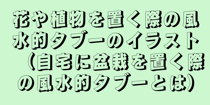 花や植物を置く際の風水的タブーのイラスト（自宅に盆栽を置く際の風水的タブーとは）