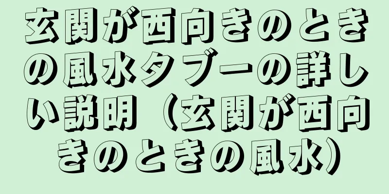 玄関が西向きのときの風水タブーの詳しい説明（玄関が西向きのときの風水）