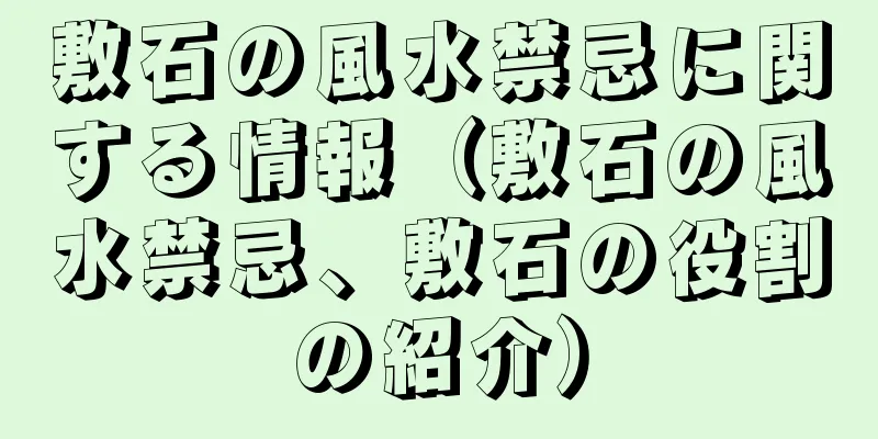 敷石の風水禁忌に関する情報（敷石の風水禁忌、敷石の役割の紹介）